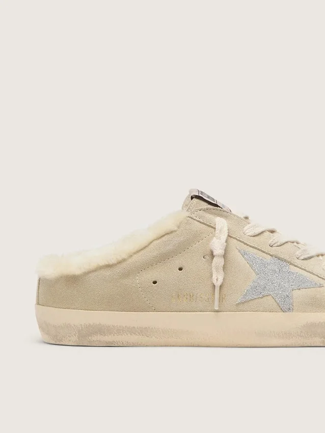 Super-Star Sabot mit Swarovski-Kristallstern und Lammfellfutter