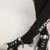 «Super-Star»-Sneaker aus silbernem Leder mit Wildledereinsätzen