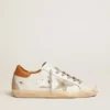 Super-Star-Sneaker für Damen mit Stern aus Wildleder und brauner Fersenlasche