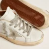 Super-Star-Sneaker für Damen mit Stern aus Wildleder und brauner Fersenlasche