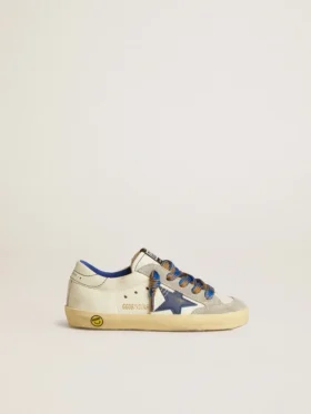 Super-Star Young mit blauem Lederstern und eisgrauen Wildledereinsätzen