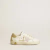 Super-Star Young mit lila Lederstern und glitzernder Fersenlasche
