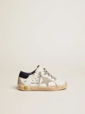 Junior Super-Star mit grauem Stern aus Wildleder und blauer Fersenlasche