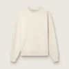 Sweatshirt in gealtertem Weiss mit umgekehrtem Logo auf der Rückseite – Jersey Capsule