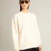 Sweatshirt in gealtertem Weiss mit umgekehrtem Logo auf der Rückseite – Jersey Capsule