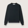 Sweatshirt in gewaschenem Schwarz mit umgekehrtem Logo auf der Rückseite – Jersey Capsule