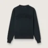 Sweatshirt in gewaschenem Schwarz mit umgekehrtem Logo auf der Rückseite – Jersey Capsule