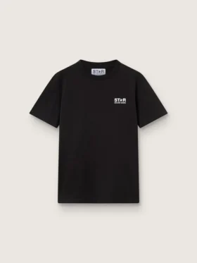 T-Shirt aus der Black Star Collection mit kontrastierendem weissem Logo und Stern