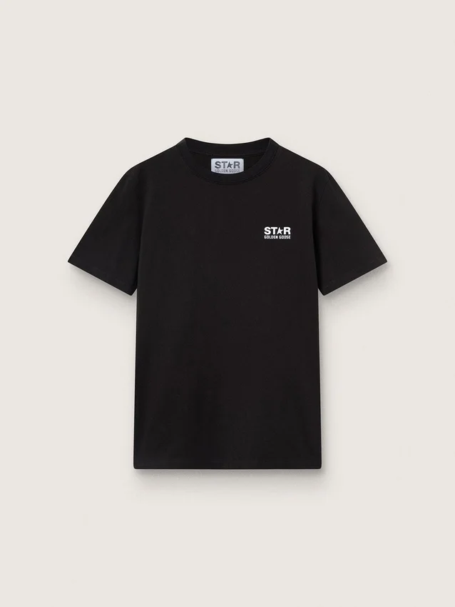 T-Shirt aus der Black Star Collection mit kontrastierendem weissem Logo und Stern