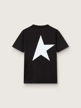 T-Shirt aus der Black Star Collection mit kontrastierendem weissem Logo und Stern