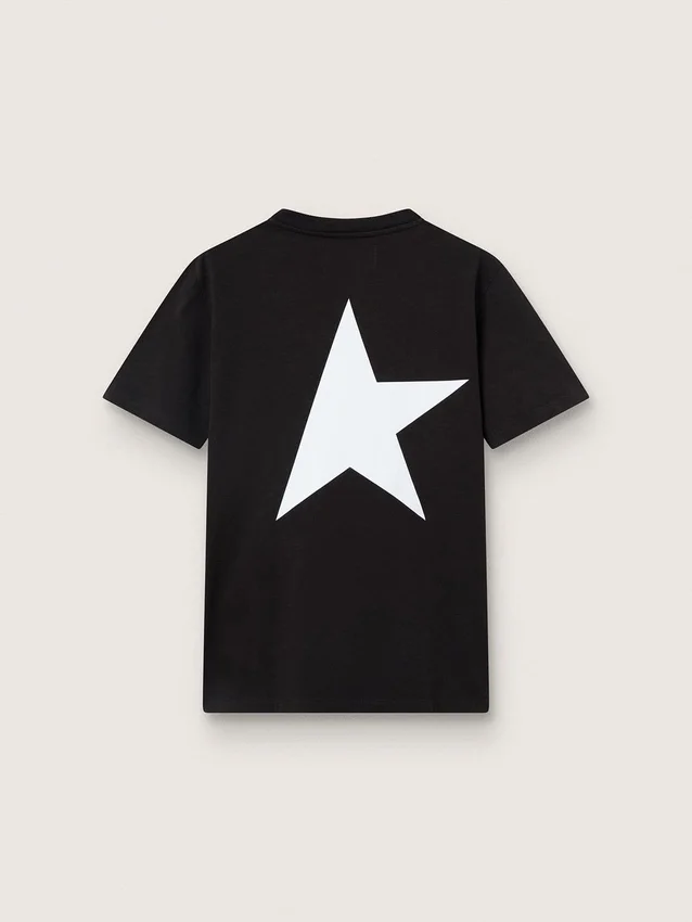 T-Shirt aus der Black Star Collection mit kontrastierendem weissem Logo und Stern