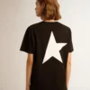 T-Shirt aus der Black Star Collection mit kontrastierendem weissem Logo und Stern