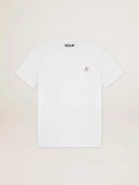 T-Shirt aus der «Star Collection» mit Stern aus goldenem Glitzer auf der Vorderseite