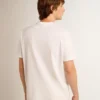 T-Shirt aus der «White Star Collection» mit schwarzem Stern auf der Vorderseite