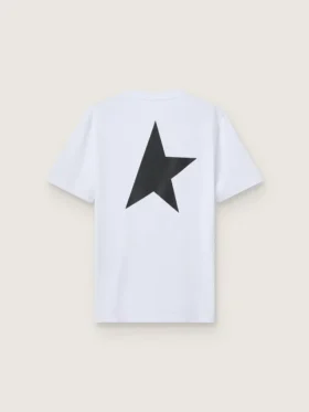 T-Shirt aus der «White Star»-Star Collection mit kontrastierendem schwarzem Logo und Stern