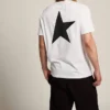 T-Shirt aus der «White Star»-Star Collection mit kontrastierendem schwarzem Logo und Stern