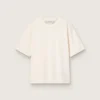 T-Shirt in gealtertem Weiss mit umgekehrtem Logo auf der Rückseite – Jersey Capsule
