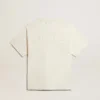 T-Shirt in gealtertem Weiss mit umgekehrtem Logo auf der Rückseite – Jersey Capsule
