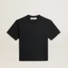 T-Shirt in gewaschenem Schwarz mit umgekehrtem Logo auf der Rückseite – Jersey Capsule