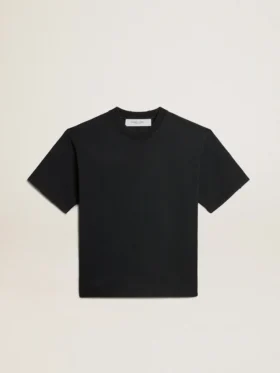 T-Shirt in gewaschenem Schwarz mit umgekehrtem Logo auf der Rückseite – Jersey Capsule