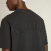 T-Shirt in gewaschenem Schwarz mit umgekehrtem Logo auf der Rückseite – Jersey Capsule