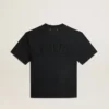 T-Shirt in gewaschenem Schwarz mit umgekehrtem Logo auf der Rückseite – Jersey Capsule