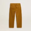 Tabakfarbene Chino-Hose für Jungen mit Stickerei