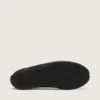Étoile Ballerinas aus schwarzem Satin mit schwarzem gesticktem Stern und elastischem Riemen