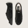 True-Star für Damen aus schwarzem Wildleder mit Swarovski-Kristallen und schwarzem Lederstern