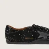 True-Star für Damen aus schwarzem Wildleder mit Swarovski-Kristallen und schwarzem Lederstern