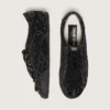 True-Star für Herren aus schwarzem Wildleder mit Swarovski-Kristallen und schwarzem Lederstern