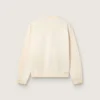 Unisex-Baumwoll-Sweatshirt «Star» in Vintage-Weiss mit gestickten VCE-Aufnähern