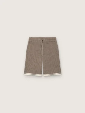 Unisex-Bermudashorts aus taubengrauem Strick