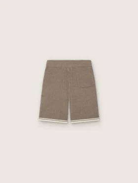 Unisex-Bermudashorts aus taubengrauem Strick