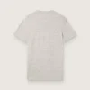 Unisex-Hemd aus grau meliertem Jersey mit Flaggenprint