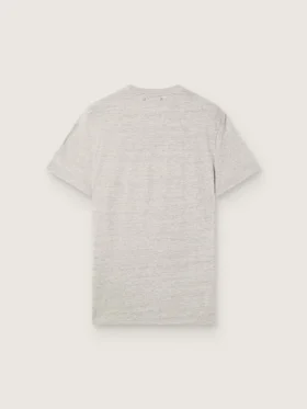 Unisex-Hemd aus grau meliertem Jersey mit Flaggenprint