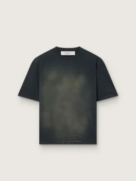 Unisex-Hemd aus schwarzem Baumwolljersey mit gesticktem Logo