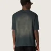 Unisex-Hemd aus schwarzem Baumwolljersey mit gesticktem Logo