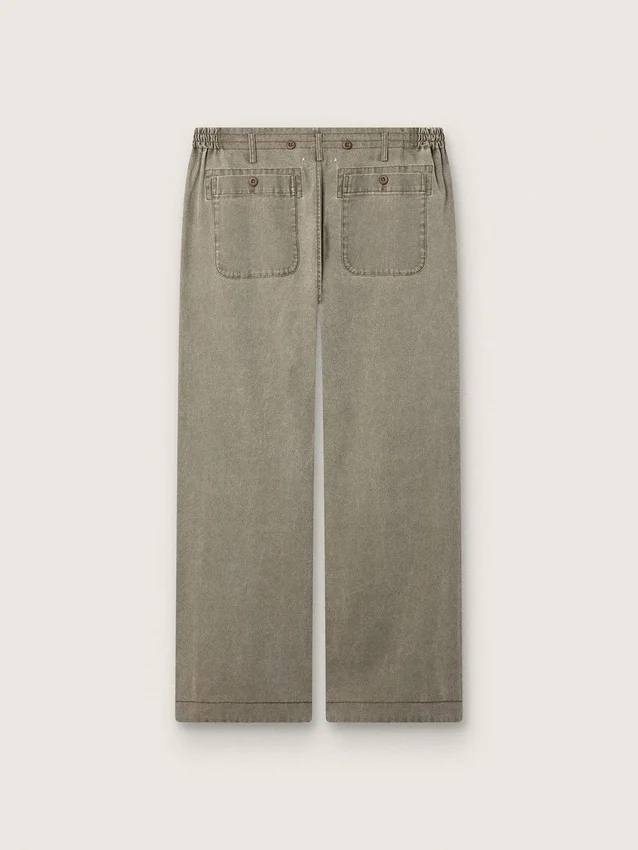 Unisex-Hose aus grauem Denim mit Kordelzug und Stern