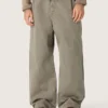 Unisex-Hose aus grauem Denim mit Kordelzug und Stern