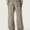 Unisex-Hose aus grauem Denim mit Kordelzug und Stern