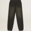 Unisex-Jogginghose in gewaschenem Schwarz