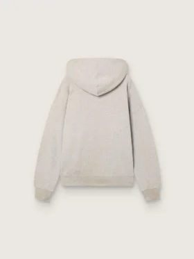 Unisex-Kapuzen-Sweatshirt aus grauer Baumwolle mit Vintage-Flaggenprint