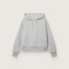 Unisex-Kapuzen-Sweatshirt «Star» aus grau melierter Baumwolle