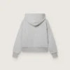 Unisex-Kapuzen-Sweatshirt «Star» aus grau melierter Baumwolle
