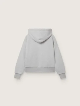 Unisex-Kapuzen-Sweatshirt «Star» aus grau melierter Baumwolle