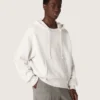 Unisex-Kapuzen-Sweatshirt «Star» aus grau melierter Baumwolle