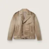Unisex-Lederjacke, von Hand bearbeitet und gefärbt
