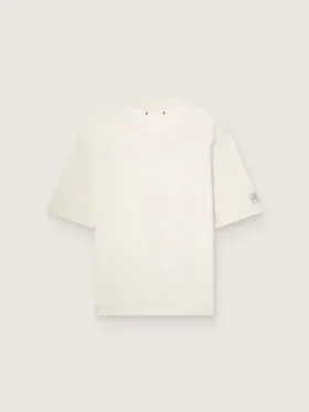 Unisex-Resort-Hemd aus weisser Baumwolle mit Aufdruck und Logo