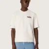 Unisex-Resort-Hemd aus weisser Baumwolle mit Aufdruck und Logo